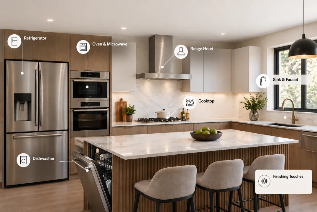 Appliances & Fixtures in Modern kitchen