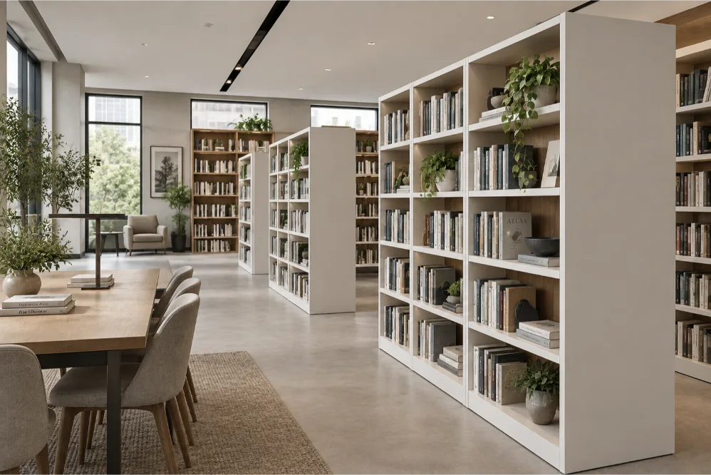 Modern Scandinavian Library Interior