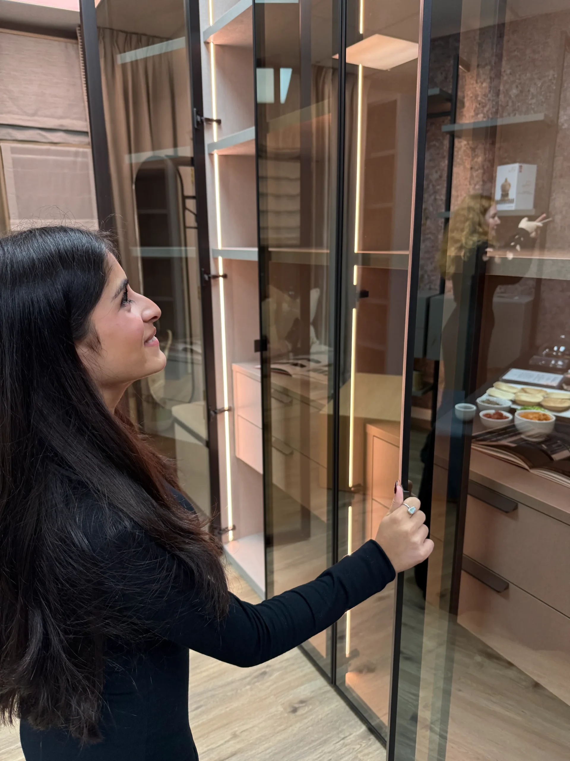 Custom Glass Wardrobe Interior Design