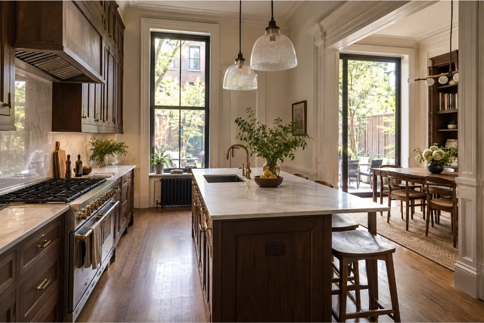 custom kitchen design park slope brownstone