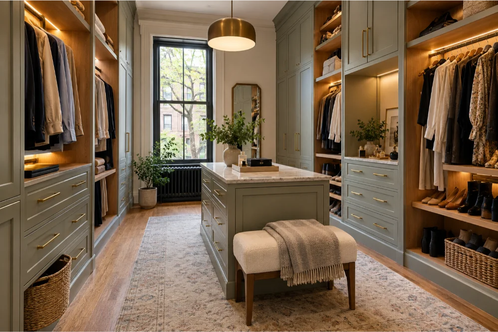 custom walk in closet park slope brownstone