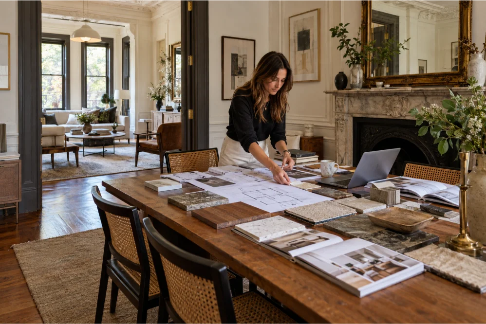 interior designer project planning park slope
