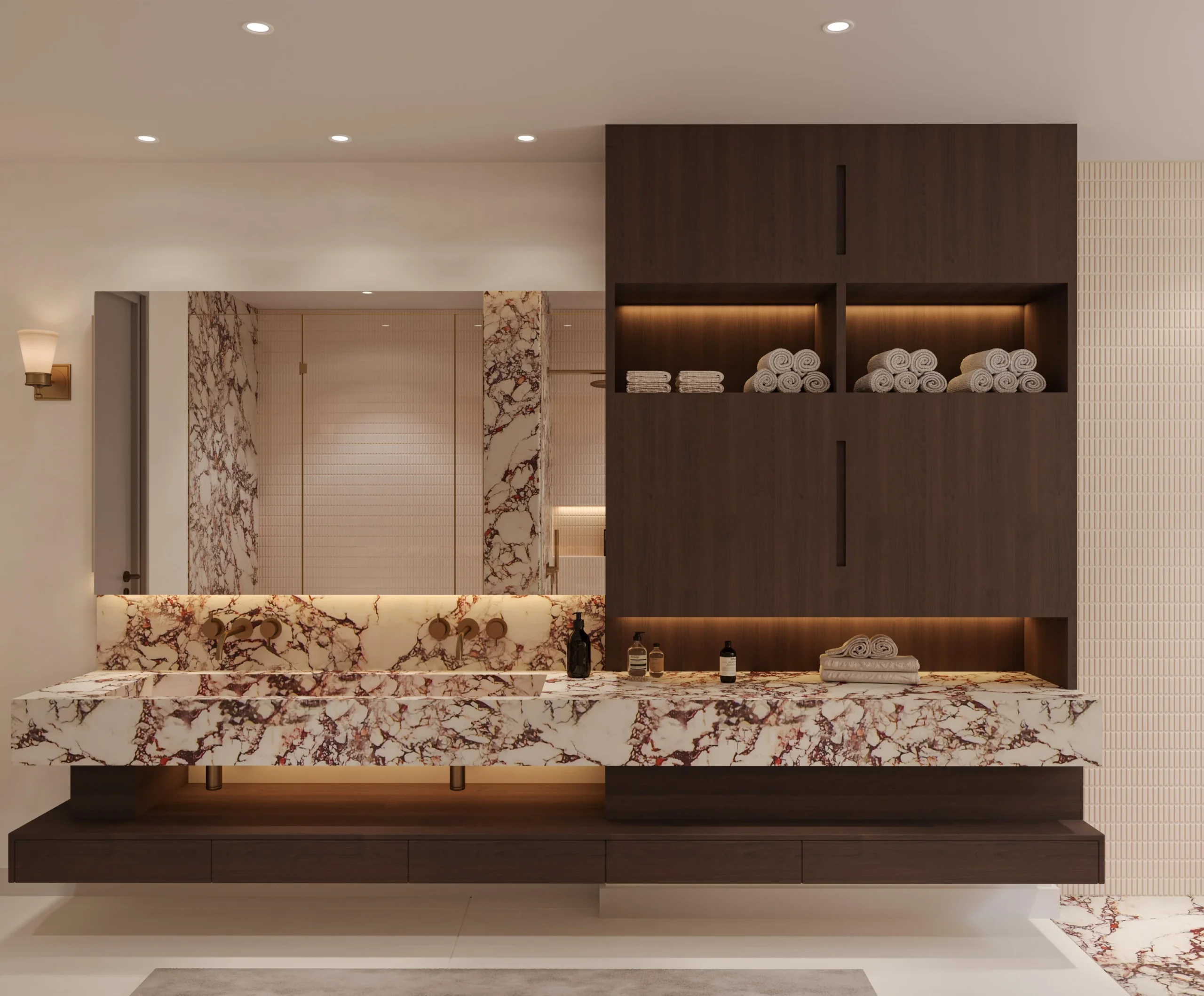 Luxury Bathroom Custom Vanity Cabinetry Design