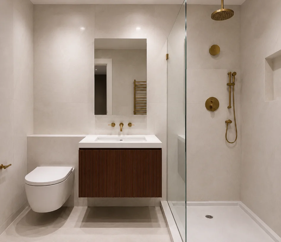 Modern Bathroom Shower Vanity Interior Design