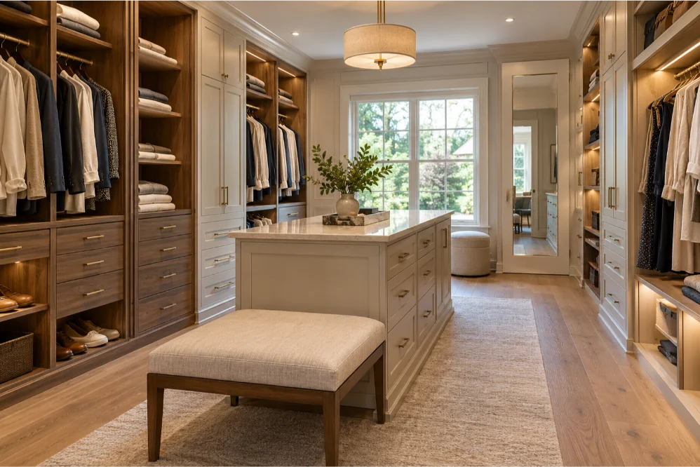 1. custom walk in closet interior design rumson