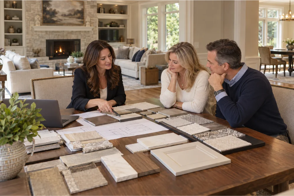 interior design consultation material selection rumson