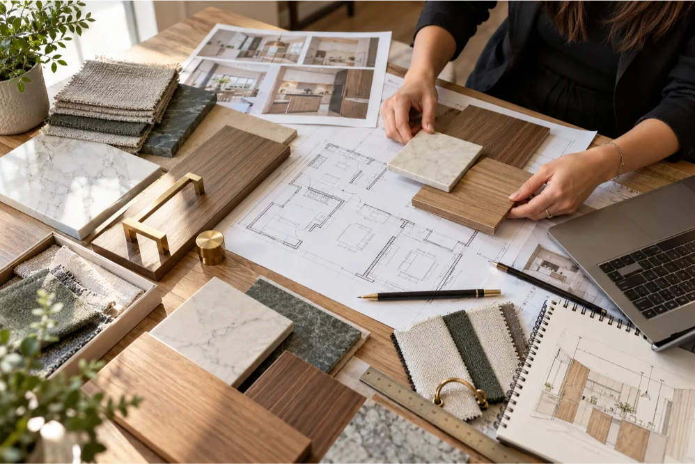 interior design material selection fort lee