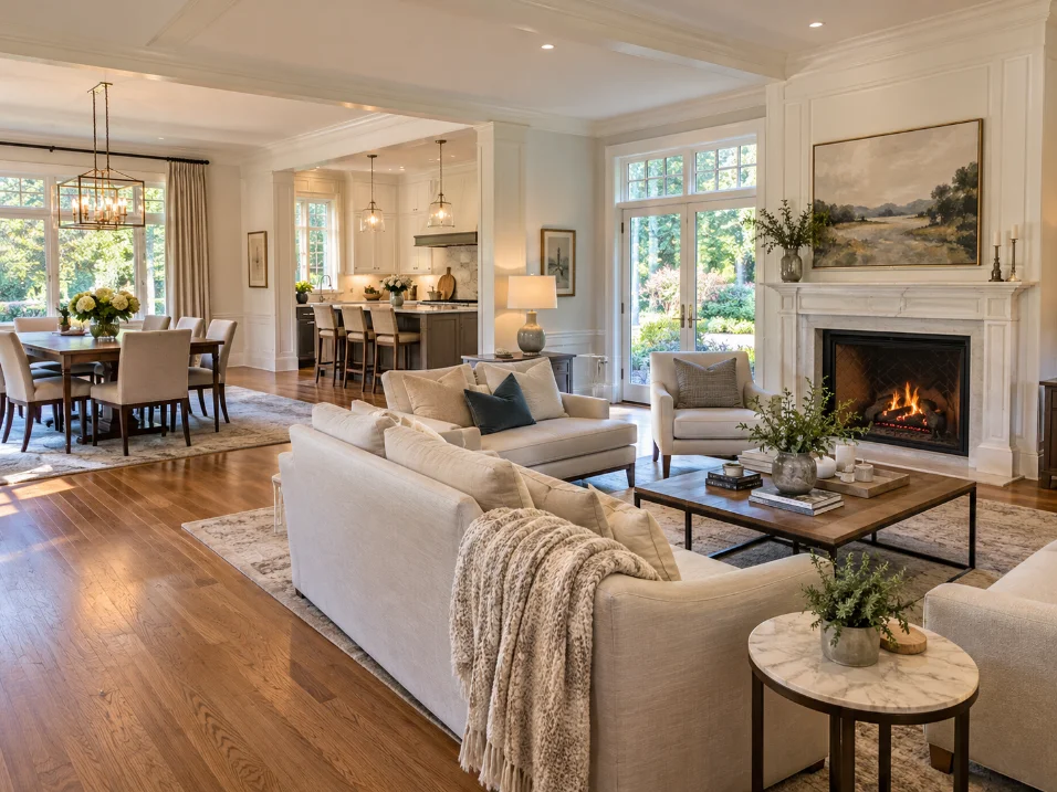 living room interior design short hills