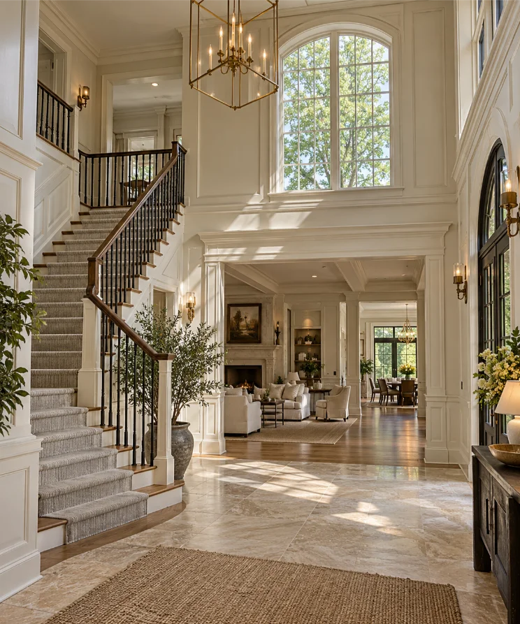 luxury home entryway interior alpine new jersey