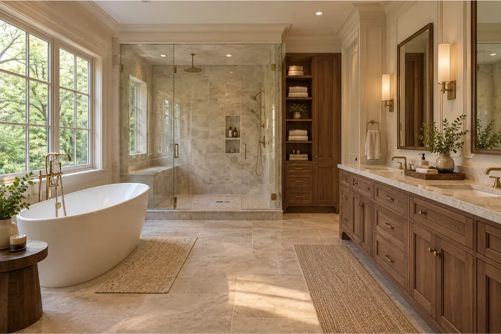 luxury primary bathroom alpine new jersey
