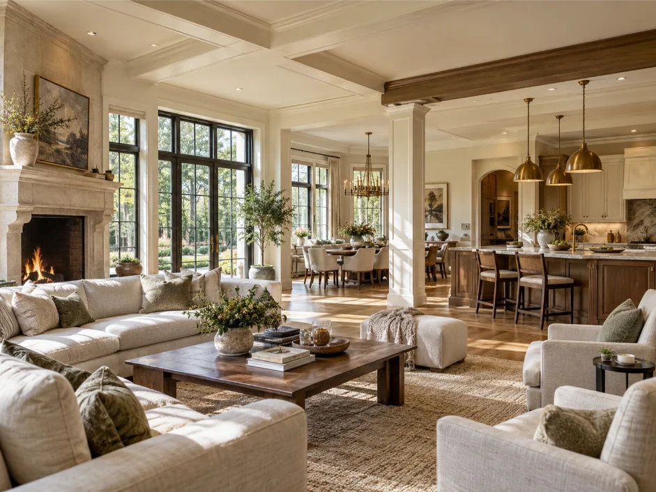 open concept luxury home interior alpine new jersey