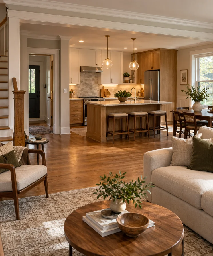 open plan interior design fort lee